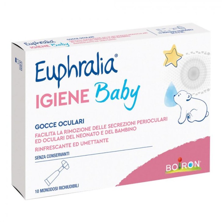 Gocce Oculari Sterili per Bambini 0-6 anni Senza Conservanti 10 Fiale Monodose - EUPHRALIA