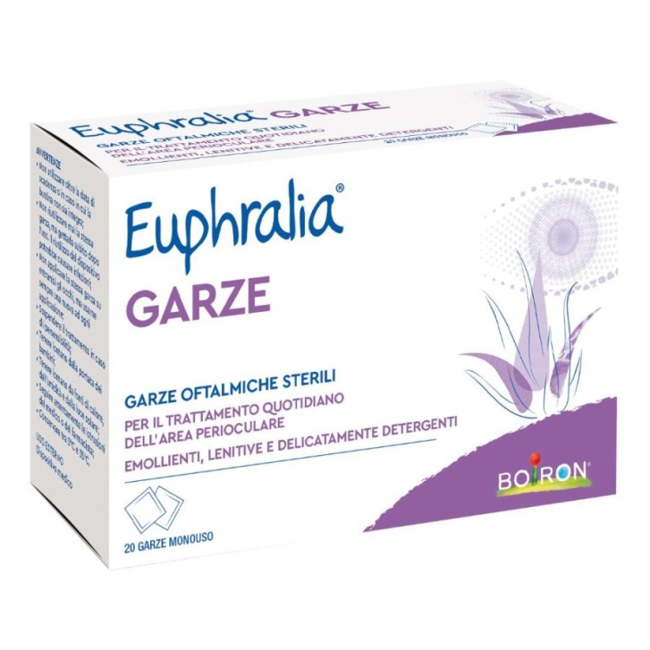 EUPHRALIA Garze Oftalmiche Sterili Detergenti con Acido Ialuronico e Aloe 20pz - EUPHRALIA