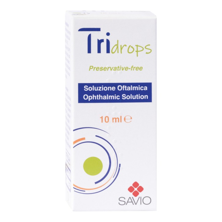 TRIDROPS Soluzione Oftalmica Idratante con Acido Ialuronico Senza Conservanti 10ml