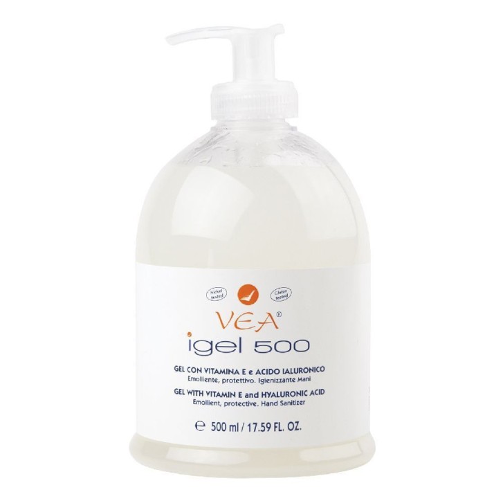 Gel Igienizzante Mani 75% Alcool con Vitamina E e Acido Ialuronico 500ml - VEA