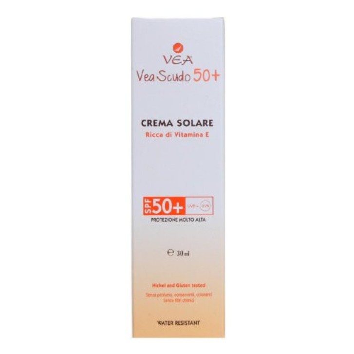 Crema Solare SPF 50+ per Pelli Sensibili Senza Filtri Chimici 30ml - VEA