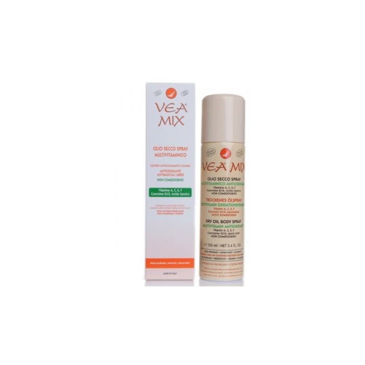 VEA Olio Secco Spray Multivitaminico Antiossidante senza Acqua e Conservanti 100ml - VEA