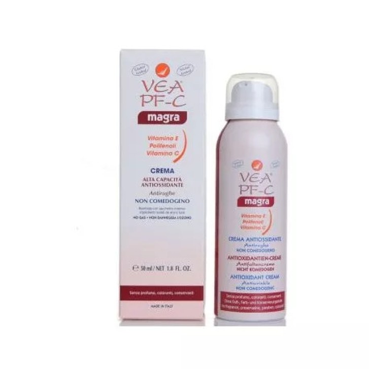 Crema Antiossidante Non Comedogena Antirughe per Pelli Grasse Viso e Collo 50ml - VEA