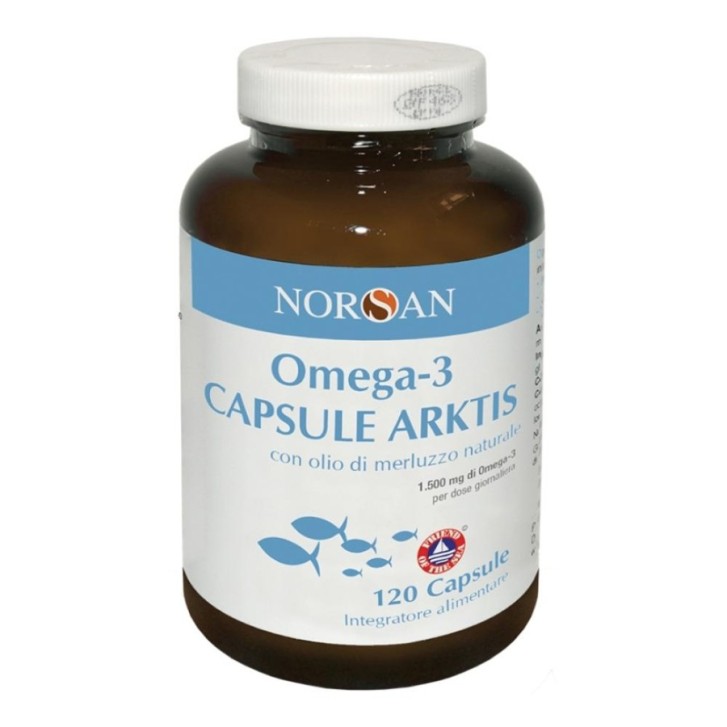 NORSAN OMEGA 3 ARKTIS Integratore Alimentare Olio di Merluzzo 120 Capsule - SAN OMEGA