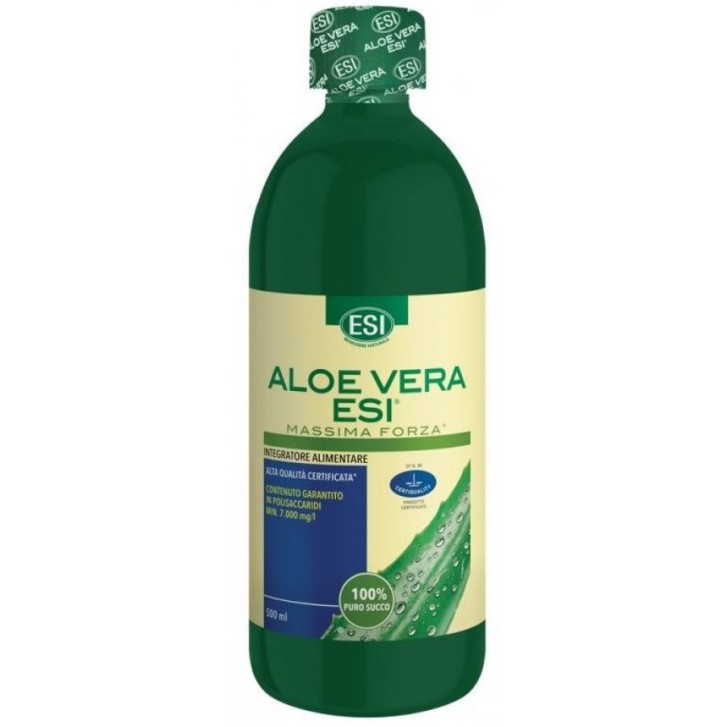 Succo di Aloe Vera Integratore Alimentare Massima Forza Vegano 500 ml - ESI