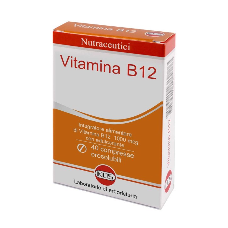Vitamina B12 Metilcobalamina 1000mcg Integratore Metabolismo Energia 40 Compresse - KOS