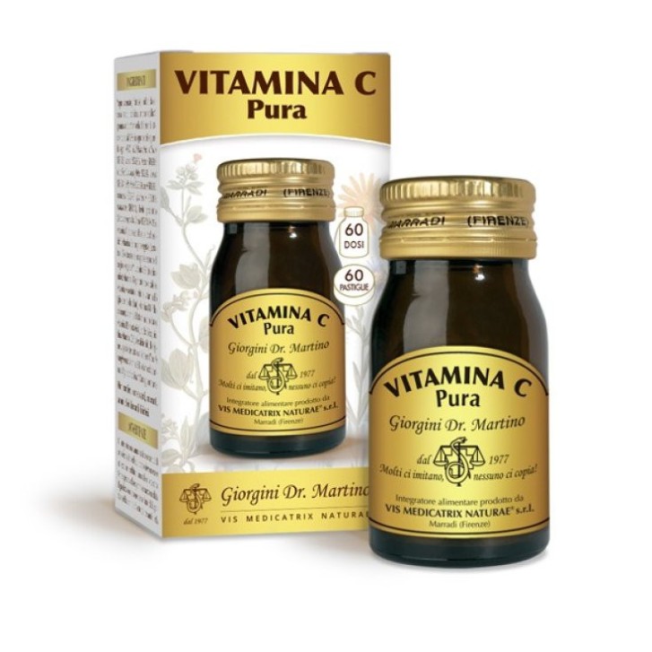 Vitamina C Pura Integratore Alimentare Metabolismo e Immunità 60 Pastiglie 500mg - GIORGINI
