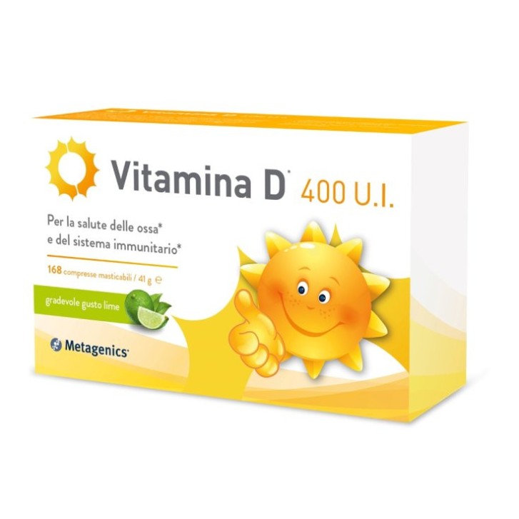 Vitamina D3 400 UI Integratore 168 Compresse Masticabili Senza Glutine - METAGENICS