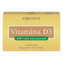 Vitamina D3 Integratore 50mcg per Ossa Denti e Sistema Immunitario 90 Compresse - Erbamea
