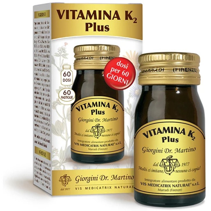 Integratore Vitamina K2 Plus Vegano Senza Conservanti 60 Pastiglie - GIORGINI