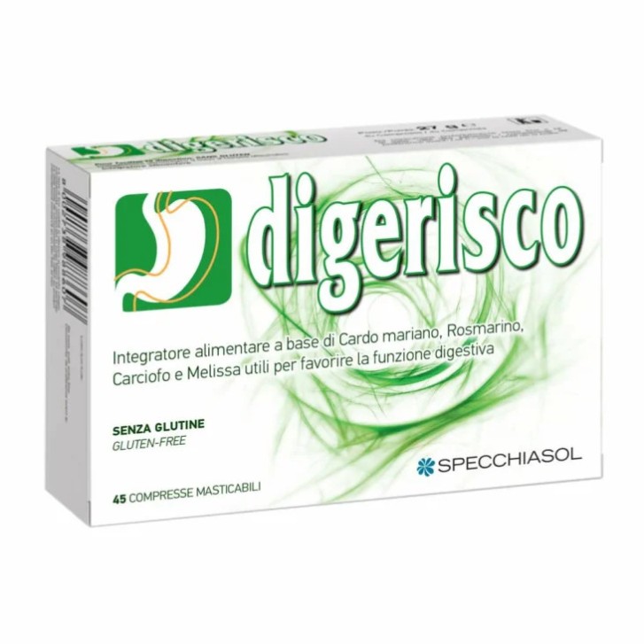 DIGERISCO Integratore Digestivo 45 Compresse Masticabili Senza Glutine - SPECCHIASOL