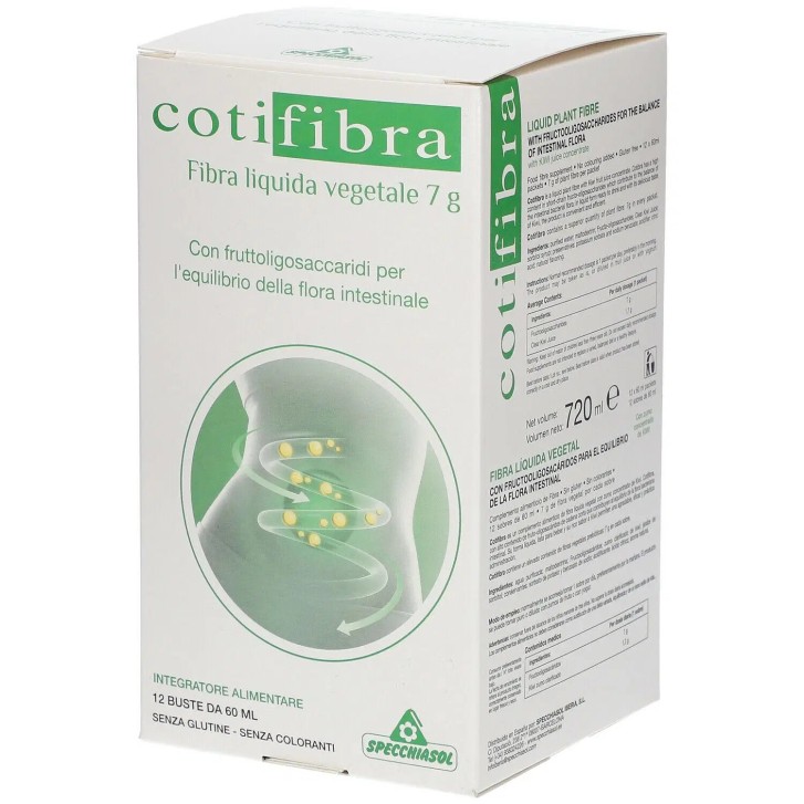 COTIFIBRA Integratore Fibra Liquida Probiotica per Flora Batterica 12 bustine 60ml - SPECCHIASOL