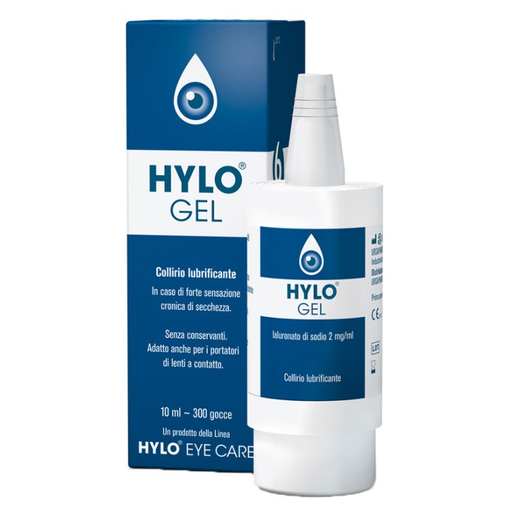 HYLO GEL Collirio Lubrificante per Secchezza Oculare Senza Conservanti 10ml - HYLO
