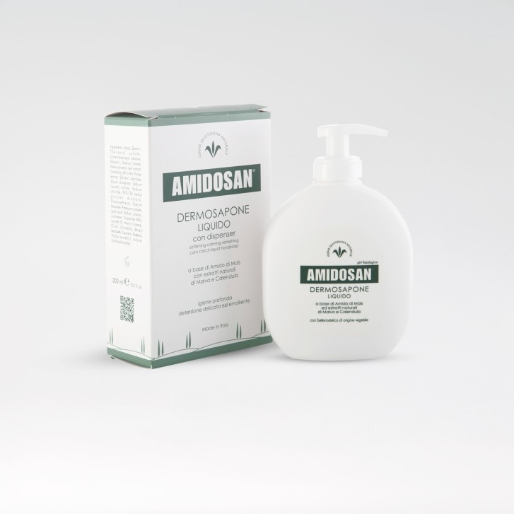 Dermosapone Liquido Idratante per Pelli Sensibili Uso Quotidiano 300ml - AMIDOSAN