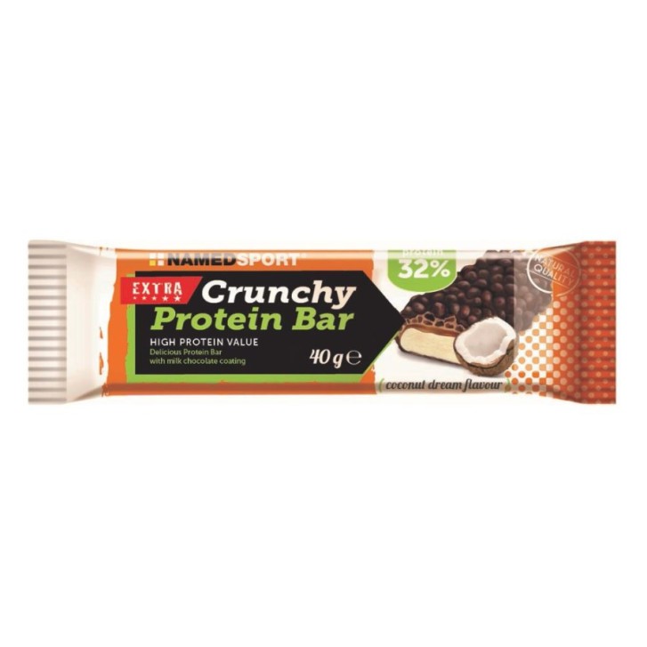 Barretta Proteica Croccante Cocco e Cioccolato al Latte 32% Proteine 40g - NAMED