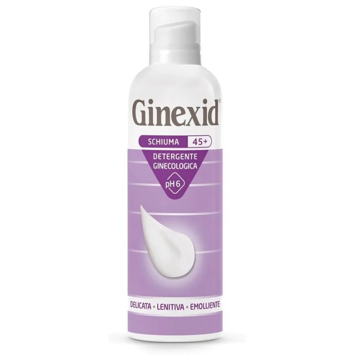 Ginexid 45+ Schiuma Detergente Ginecologica per Menopausa pH 6 150ml - FARMA-DERMA