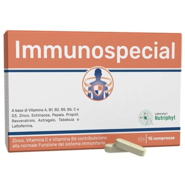IMMUNOSPECIAL Integratore Sistema Immunitario con Vitamine e Zinco 15 Compresse - IMMUNOSPECIAL IMMUNOSPECIAL Integratore Sistema Immunitario con Vitamine e Zinco 15 Compresse - IMMUNOSPECIAL