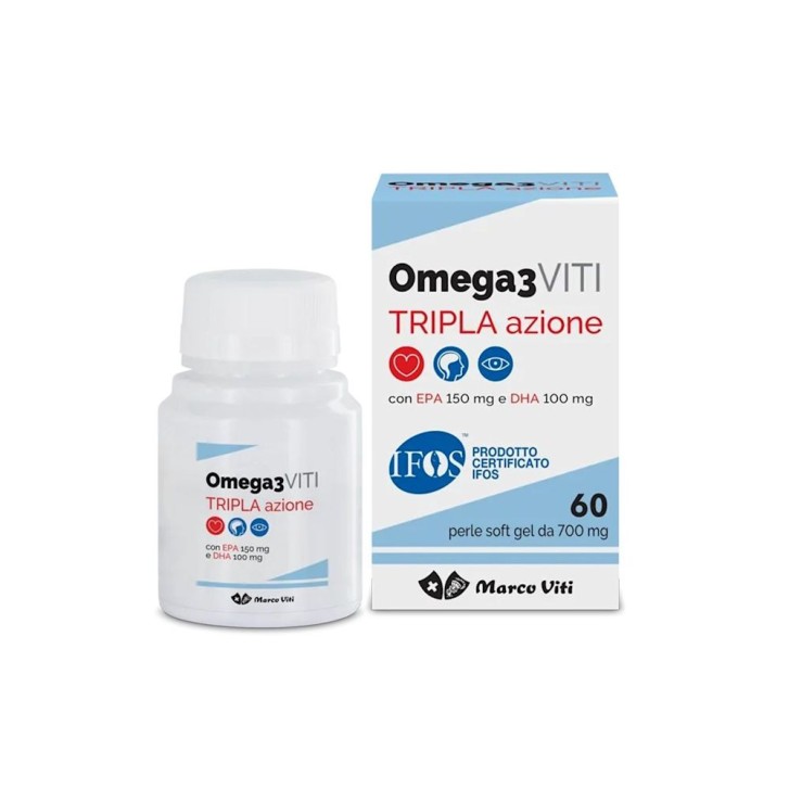 Omega 3 Tripla Azione Integratore EPA DHA Senza Glutine 60 Perle - Massigen Omega 3 Tripla Azione Integratore EPA DHA Senza Glutine 60 Perle - Massigen