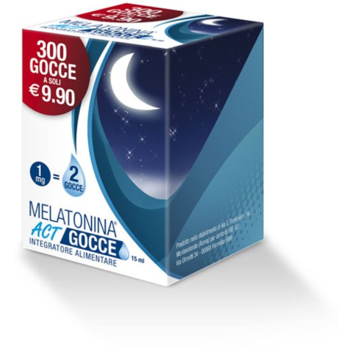 Melatonina Act Integratore Sonno Riduzione Tempo Addormentamento Gocce 15ml - F&F