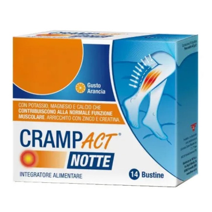 Crampact Notte Integratore per Crampi Notturni e Riposo 14 Bustine - F&F