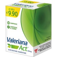 Valeriana Act Integratore Rilassante per Stress e Sonno 125mg 60 Compresse - F&F