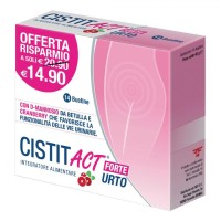 CISTIT ACT FORTE URTO Integratore Vie Urinarie con D-mannosio e Cranberry 14 Bustine