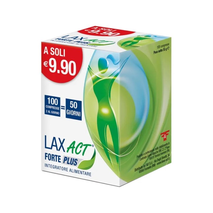 LAX ACT FORTE PLUS Integratore Regolarità Intestinale e Digestione 100 compresse - F&F LAX ACT FORTE PLUS Integratore Regolarità Intestinale e Digestione 100 compresse - F&F