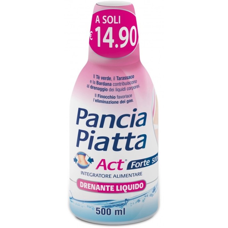 Pancia Piatta Act Forte Integratore Drenante Depurativo Liquido 500ml - F&F Pancia Piatta Act Forte Integratore Drenante Depurativo Liquido 500ml - F&F