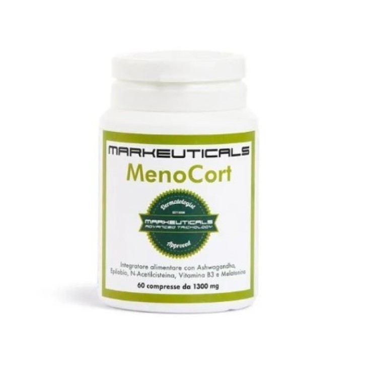 MenoCort Integratore Menopausa con Ashwagandha 60 Compresse - MARKEUTICALS MenoCort Integratore Menopausa con Ashwagandha 60 Compresse - MARKEUTICALS