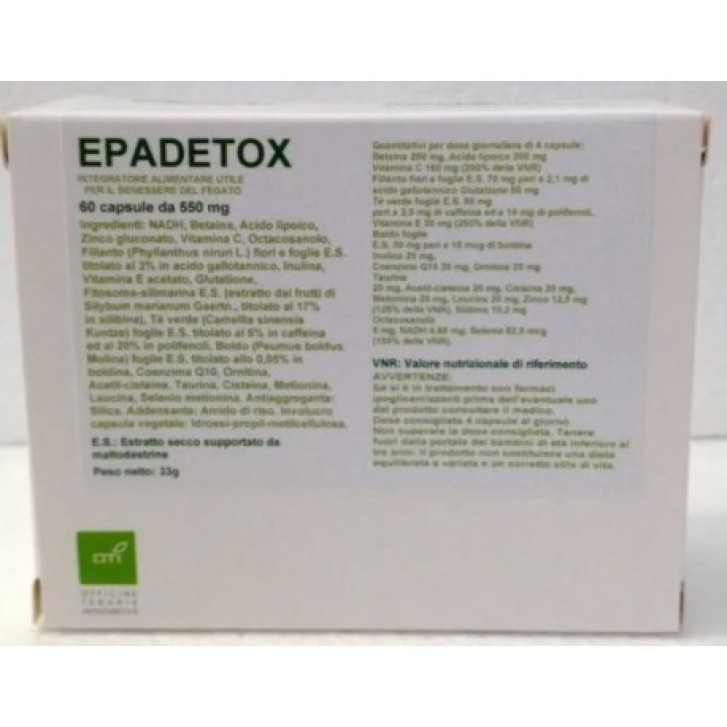 Epadetox Integratore per Digestione in Capsule 60 Unità - OTI SRL Epadetox Integratore per Digestione in Capsule 60 Unità - OTI SRL