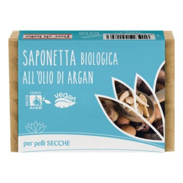Saponetta Olio di Argan Basso Sodio 100gr - Fior di Loto