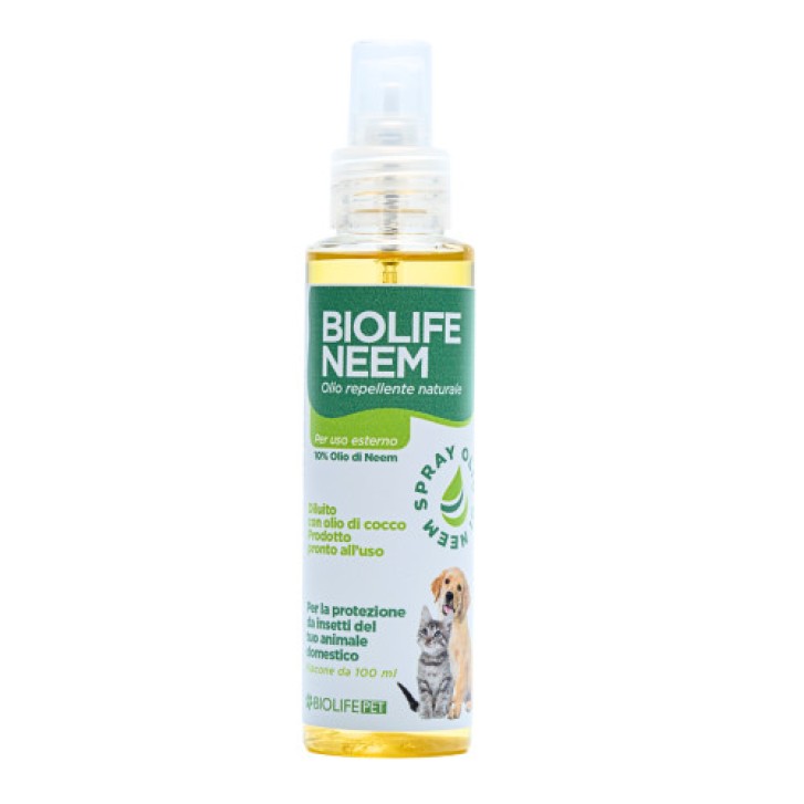 Biolife Neem Spray Repellente Naturale per Animali Domestici 100ml - Biolife Biolife Neem Spray Repellente Naturale per Animali Domestici 100ml - Biolife
