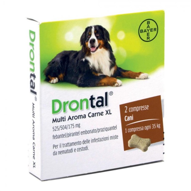 Drontal Multi Aroma Carne XL Antielmintico Cani Grandi 2 Compresse - DRONTAL