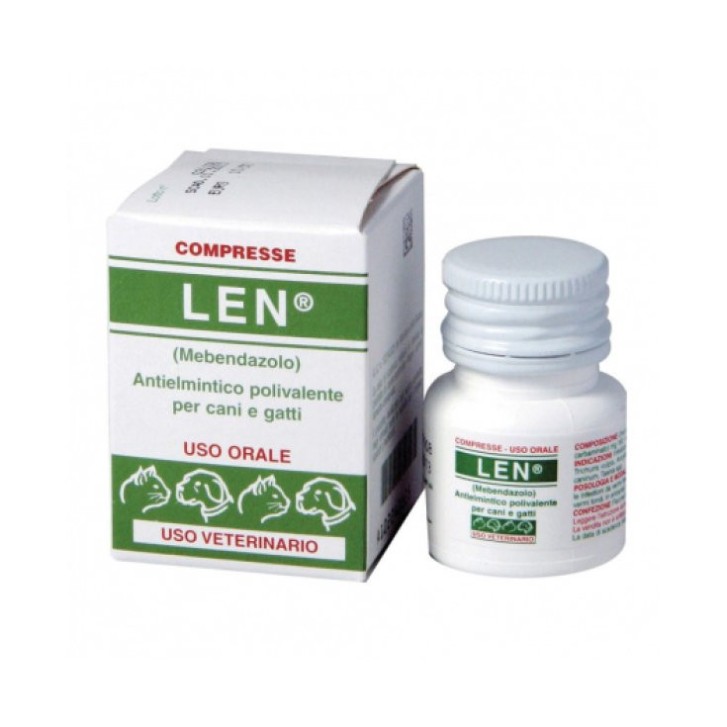 Len 160 mg Antielmintico Cani e Gatti 20 Compresse - Teknofarma Vet