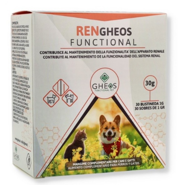 Ren Functional Integratore Supporto Renale Cani e Gatti 30 Bustine - GHEOS Ren Functional Integratore Supporto Renale Cani e Gatti 30 Bustine - GHEOS
