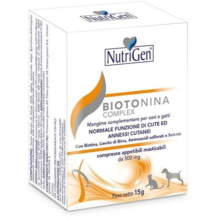 Biotonina Complex Integratore per Cute e Pelo Cani e Gatti 30 Compresse - Nutrigen