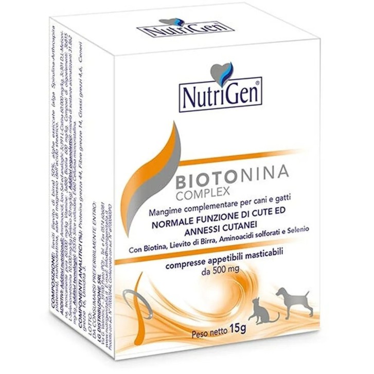 Biotonina Complex Integratore Supporto Pelle e Pelo Cani e Gatti 60 Compresse - NUTRIG