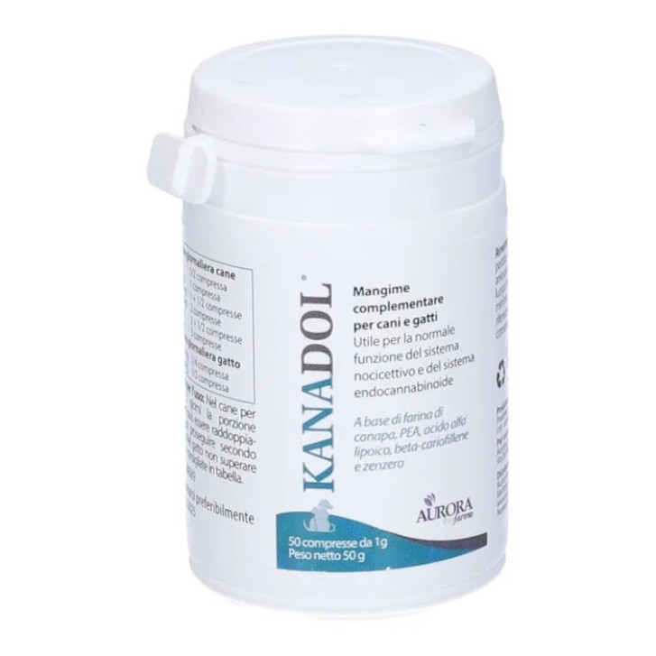 Kanadol Mangime Complementare per Cani e Gatti 50 Compresse - Aurora Biofarma
