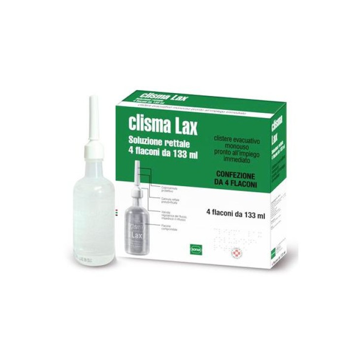 Clisma Lax Soluzione Rettale 4 Flaconi da 133 ml - Clisma Lax Clisma Lax Soluzione Rettale 4 Flaconi da 133 ml - Clisma Lax