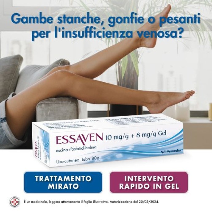 Essaven Gel per Gambe Gonfie e Fragilità Capillare 80g - Essaven Essaven Gel per Gambe Gonfie e Fragilità Capillare 80g - Essaven