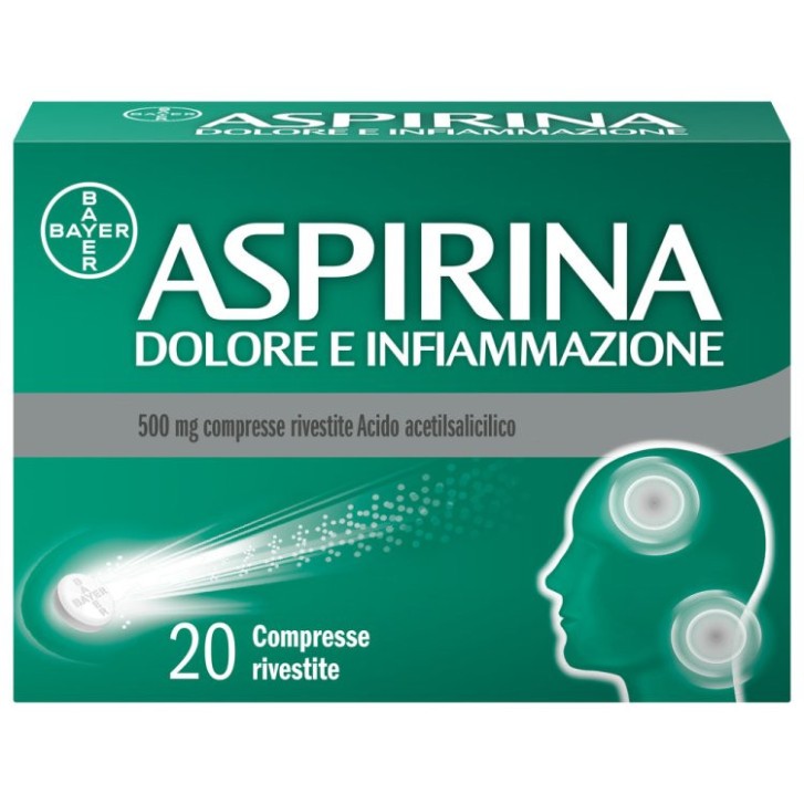 Aspirina Dolore e Infiammazione 500mg 20 Compresse - Aspirina