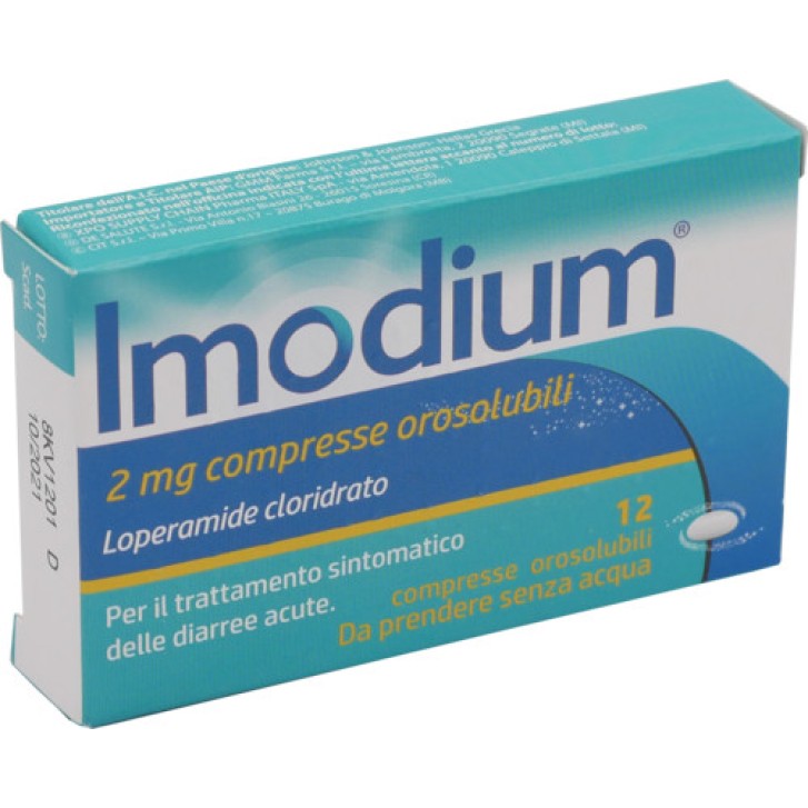 Imodium Medicinale SOP-OTC 2mg 12 Compresse Orosolubili - IMODIUM