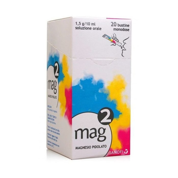 Mag2 Magnesio Pidolato Soluzione Orale 20 Bustine - Mag