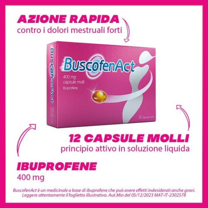 Buscofenact 400mg 12 Capsule Molli - Buscofen