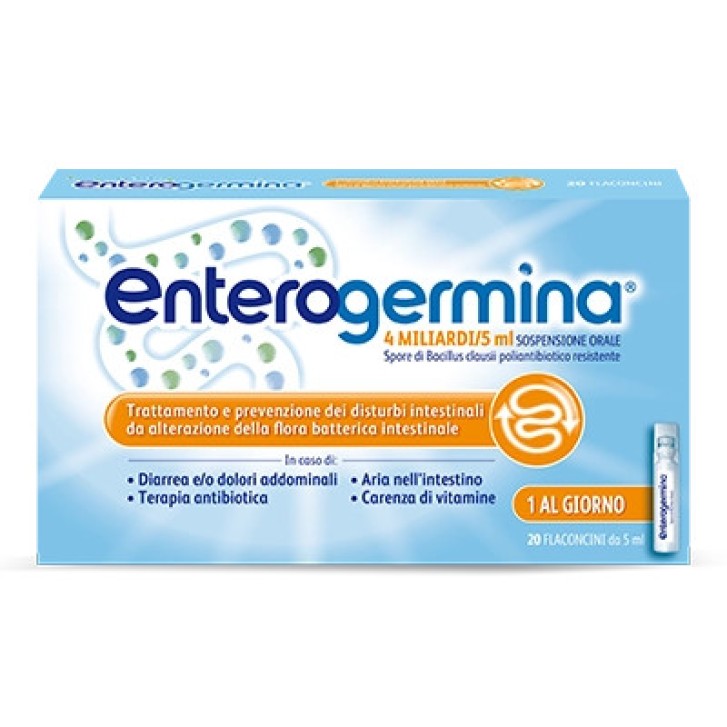 Enterogermina 4 Miliardi Sospensione Orale 5ml 20 Flaconcini - Enterogermina