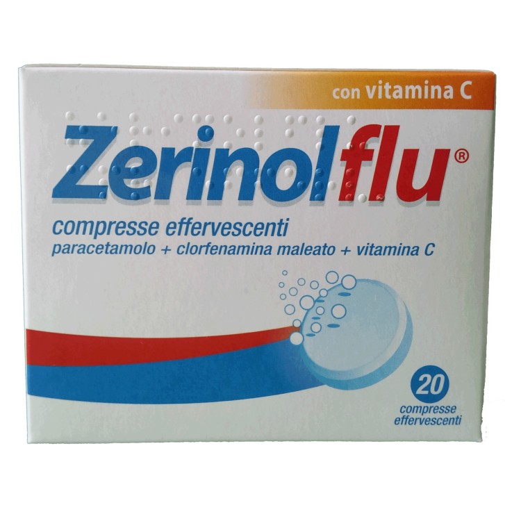 Zerinolflu Medicinale per Influenza e Raffreddore 20 Compresse Effervescenti - Zerinol