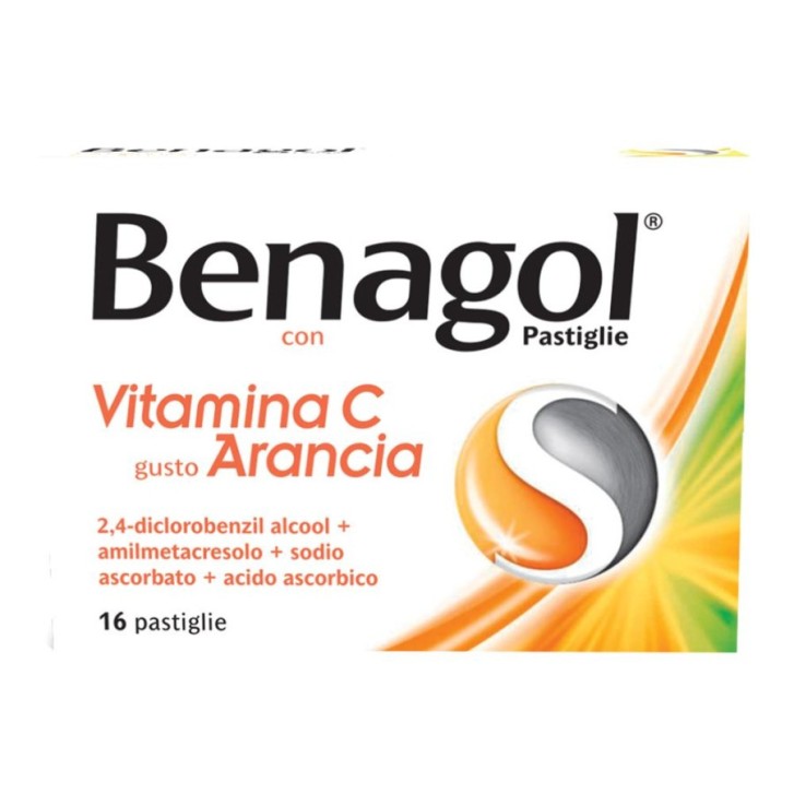 Benagol Vitamina C Gusto Arancia 16 Pastiglie - Benagol
