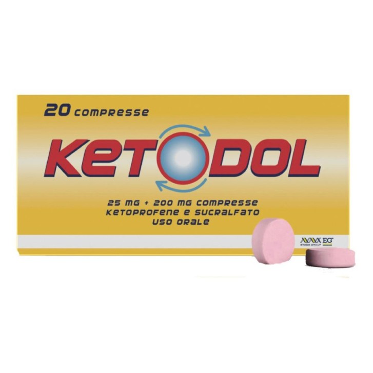 Ketodol 25 mg + 200 mg Compresse Farmaco Anti-infiammatorio - Ketodol
