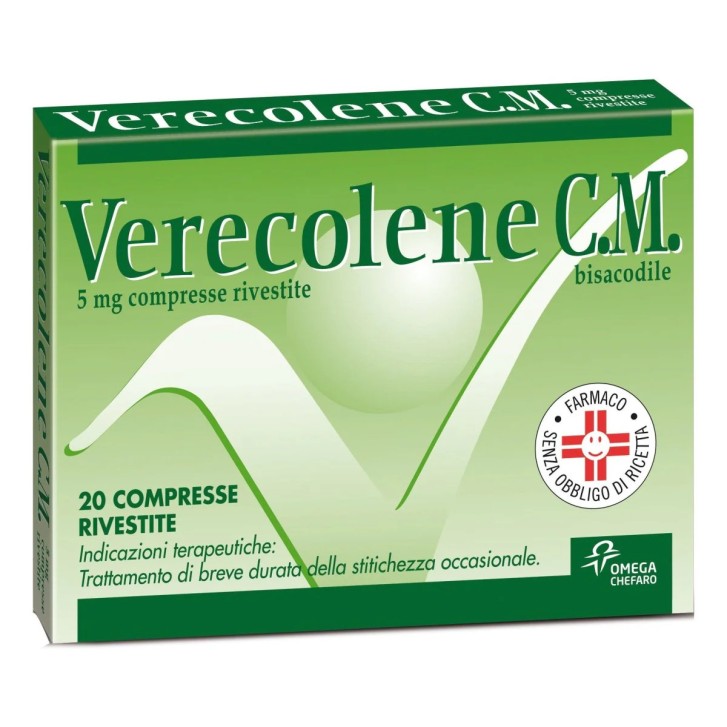 Verecolene C.M. 5mg Compresse Rivestite Lassativo 20 Compresse - VERECOLENE Verecolene C.M. 5mg Compresse Rivestite Lassativo 20 Compresse - VERECOLENE