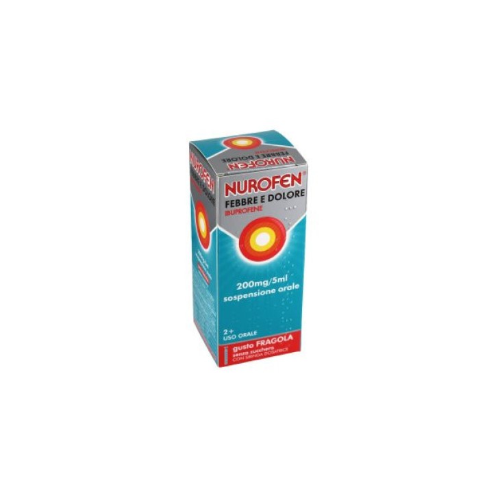 Nurofen Febbre e Dolore 200mg/5ml Sospensione Orale Gusto Fragola - Nurofen